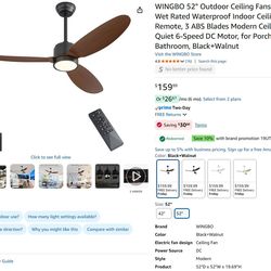 Outdoor Ceiling Fans with Lights waterproof
