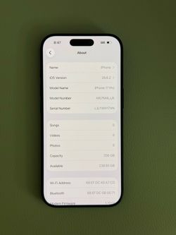 iPhone 17 Pro 256GB No Sim Restrictions