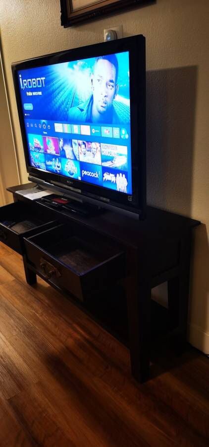 Sony Bravia 46 inch TV + Amazon Fire Stick + Florence 2 Drawer Console 