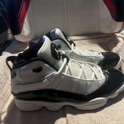 Jorden 6 Rings Black/white Size 11.5
