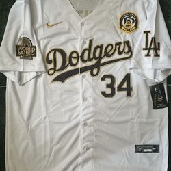 Fernando Valenzuela Los Angeles Dodgers World Series Baseball Jersey