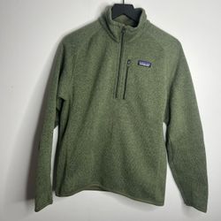 Patagonia Better Sweater 1/4 Zip Fleece Pullover Mens Small Green