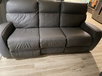 Gray Electric Reclining Sofa