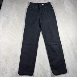 Vintage Levi’s 17(contact info removed) Women’s 24x27 Black Straight Leg Jeans Made In USA#675