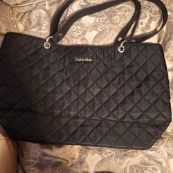 Calvin Klein Quilted Nylon Tote Bag