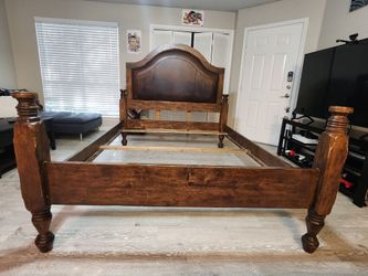 Ashley rustic queen bedframe