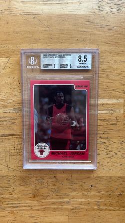 1986 Star Card#1 Michael Jordan Beckett 8.5 (NM-MT+)