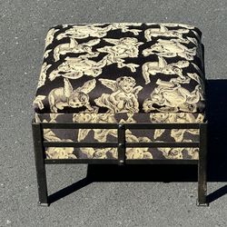 Vintage ottoman with storage