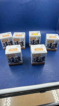 6 Star Wars Bobble heads, Mystery Minis Han Solo? Chewy 