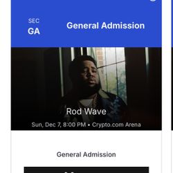 Rod Wave  Sunday Dec 7th