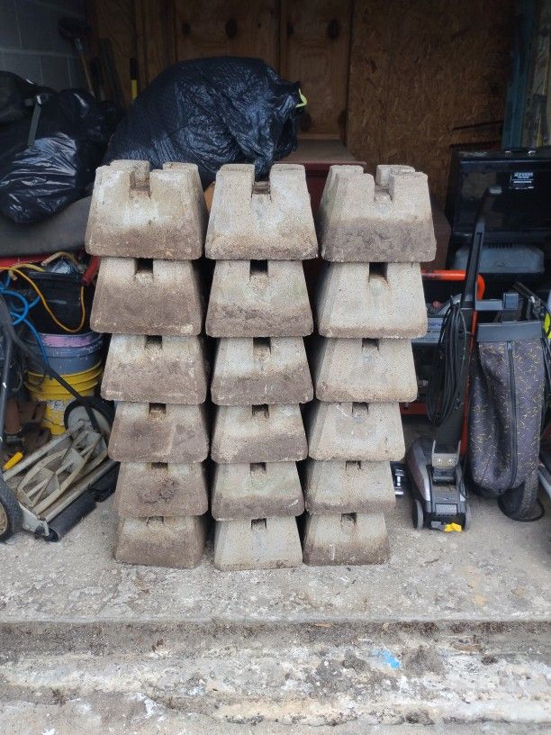 Concrete Blocks To Support A House Or A Deck