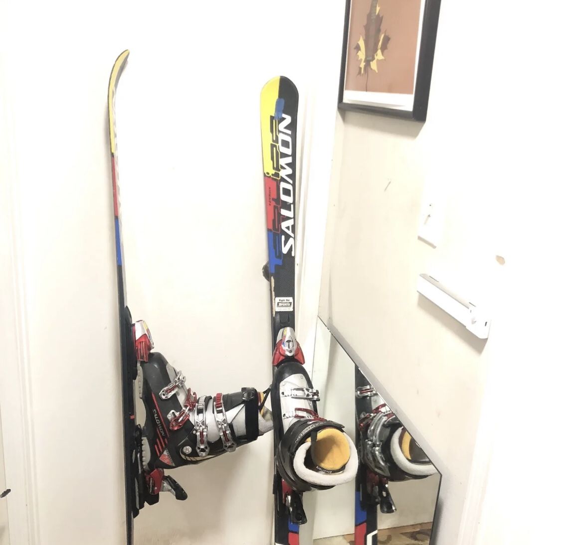 Salomon T2vrace Skis with Salomon Boots And Bindings - 165 cm Size US 10.5