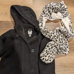 Girls 6-7 Old Navy Coat And Scarf/Hat Set