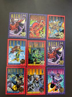 Lot of 25 of the 1993 SKYBOX MARVEL X- Men Series 2 Animated TV SERIES