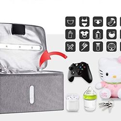No More Germs! UVC LED Cleaner Bag for Phone, Baby Stuff, Beauty Tools, Jewelry, 99% Cleaned!