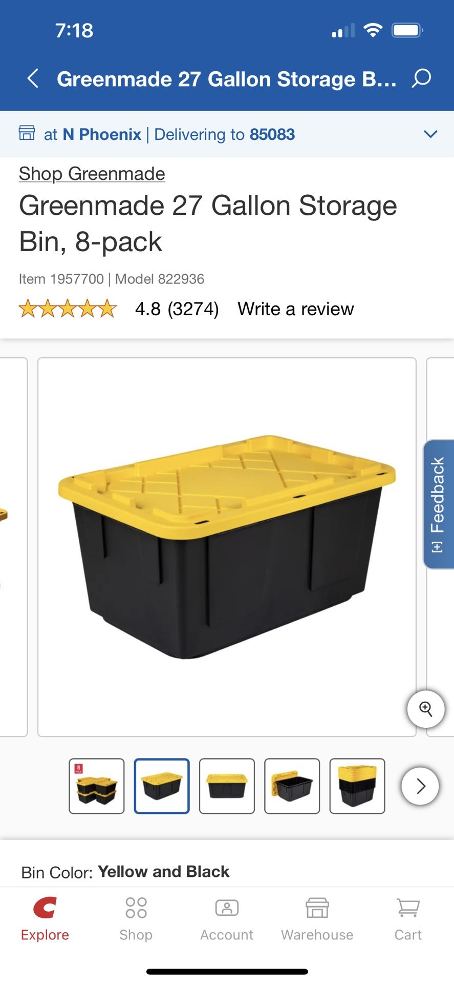 Greenmade 27 Gallon Storage Bins