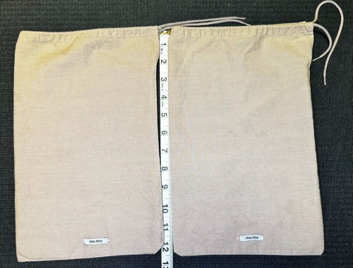 Miu Miu Pink Dust Bags 2-Pack • 12x8 in Drawstring Pouches • Authentic Logo