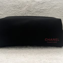 Black CHANEL Parfum Zip Cosmetic Bag