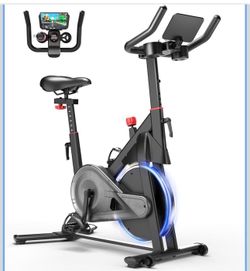 Indoor Cycling Bike - 32-Level Magnetic Resistance Stationary Exercise Bike with Adjustable Seat & Handlebars, Silent Belt Drive for Home Cardio (Fits
