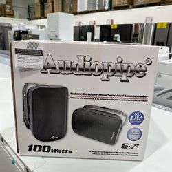 Audiopipe Weatherproof 6.5" Portable Outdoor Audio Speaker Bocina Patio Parlante Odp-653-blk