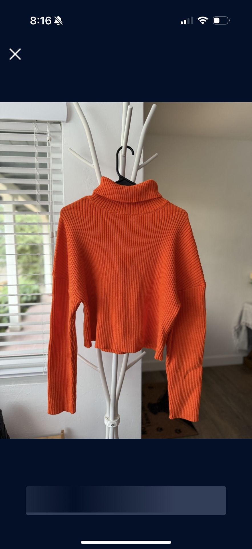 Orange Turtleneck Sweater