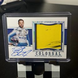 Ricky Stenhouse Jr. 1/1 National Treasures Colossal Game Used Suit Patch 