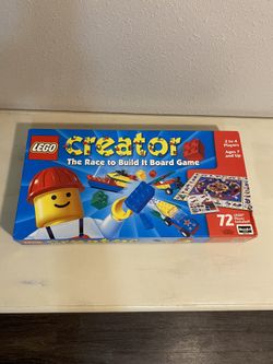 1999 Lego Creator The Race to Build It Board Game NEW COMPLETE OPEN BOX