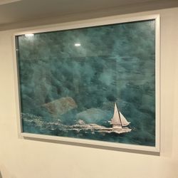 Framed wall art, glass cover 32" x 42"