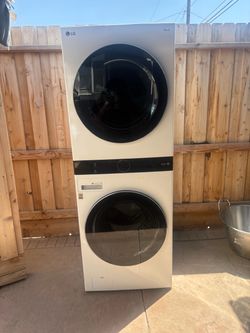 LG ThinQ Stacked Washer Dryer Unit