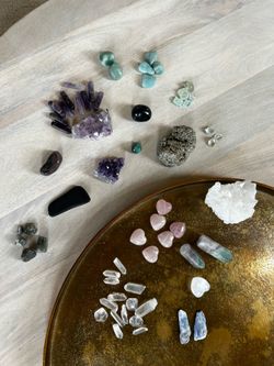 Crystal Collection Lot - Amethyst, Rose Quartz, Pyrite, Fluorite & More