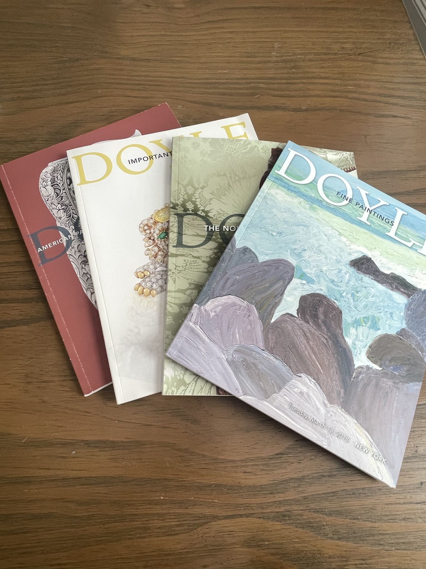 Set of 4 Doyle Auction Catalog Collection Featuring Art and Jewelry