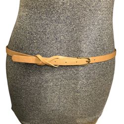 Chic Tan Braided Faux Leather Belt