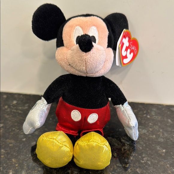 Ty Disney Sparkle Mickey Mouse 8” Beanie Buddies Collection Ty Inc 