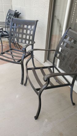 5 Solid MetalChairs