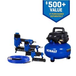 Kobalt With 3 Nailers, 6-Gallons Air Compressor With Accessories