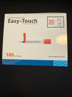 Ez touch insulin syringes