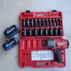 Milwaukee M18 FUEL 1/2” Impact + Socket Set Bundle