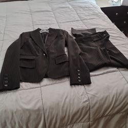 Womens Pinstriped Business Suit