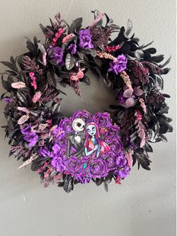 Halloween Door wreath -Nightmare before Christmas wreath