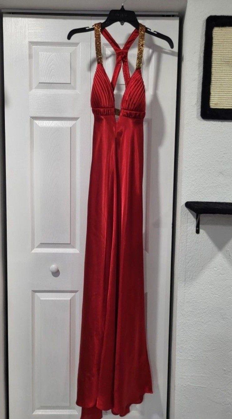 Red And Gold Evening/Prom Dress