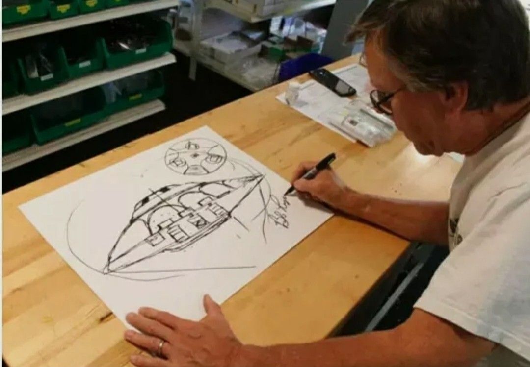 Bob Lazar Autographed Sport Model UFO Sketch *EXCLUSIVE* Area 51 / S4 🌍