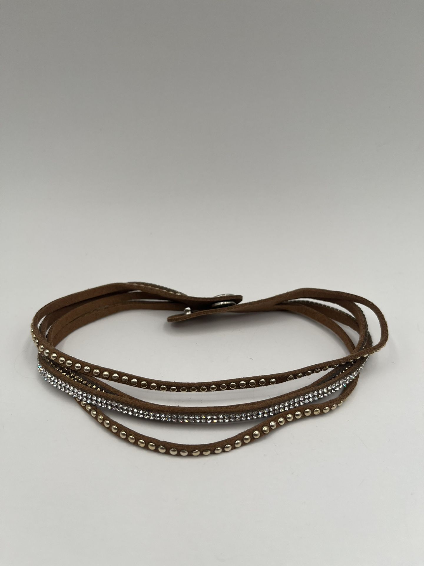 YIK FUNG RHINESTONE WRAP BRACELET CLOSURE ADJUSTABLE 