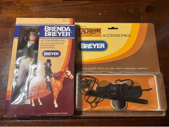 Breyer girl and English saddle