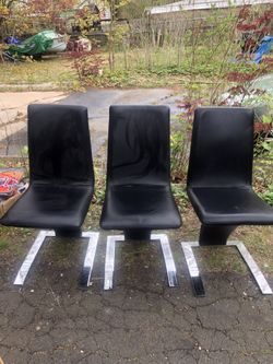 3 Leather Chairs