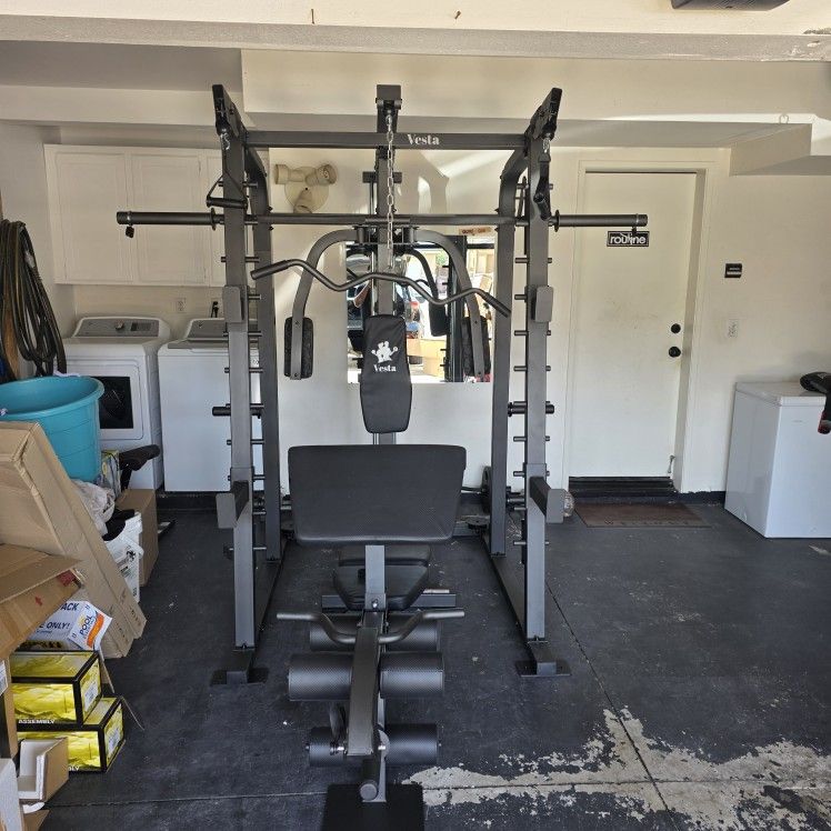 Smith Machine 2001 | Multi-Use Adj Bench | Gym Equipment | Fitness | Squat Rack | Excercise |🔴WEIGHTS AND BARBELL SOLD SEPARATELY 🔴 FREE DELIVERY 🚚