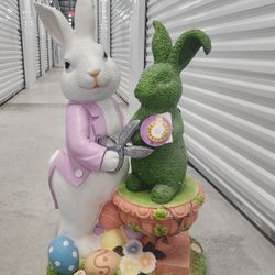 Large LED Easter Bunny With Topiary  Outdoor Decoration 