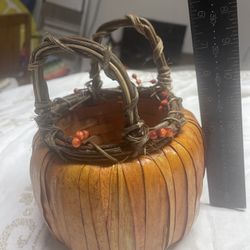 Pumpkin Basket With Handle