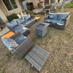 Patio set patio furniture patio couches outdoor furniture outdoor patio furniture set patio sofa fire pit propane deep seating cushions fully assemble