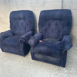 FREE Blue RECLINER Offer On LEATHER SOFA SECTIONAL CORNER CHAIR COMFY CLOTH RECLINER MUST GO NOW!