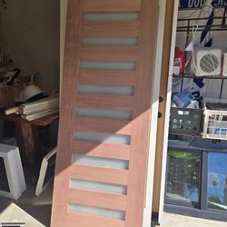 30 Inch Modern Entry Doors Woth White Lami Glass
